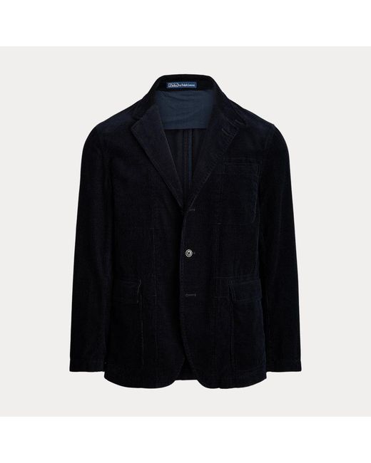 Polo Ralph Lauren Black Stretch Corduroy Suit Jacket for men