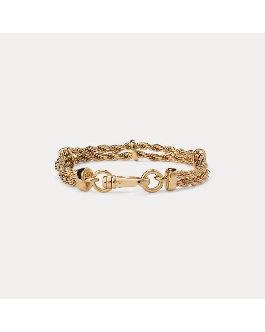 Ralph Lauren Metallic Plated Rope-Chain Layered Bracelet