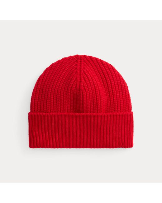 Bonnet Côtelé En Cachemire Ralph Lauren pour homme en coloris Red