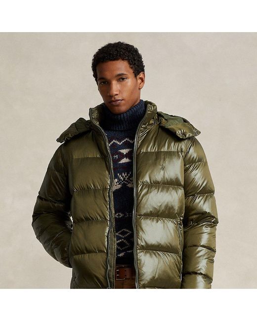 Ralph Lauren Green The Decker Glossed Down Jacket for men