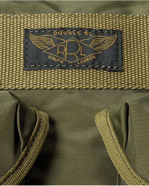 RRL Green Nylon Utility Messenger Bag for men