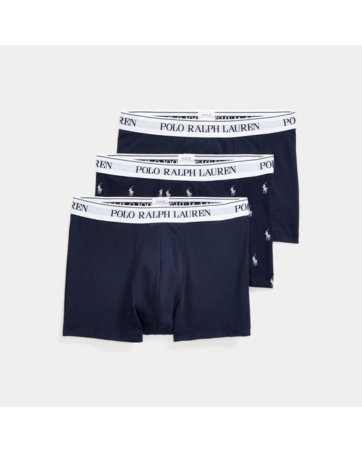 Polo Ralph Lauren Blue Classic Stretch-Cotton Trunk 3-Pack for men