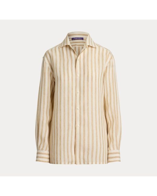 Ralph Lauren Blue Ralph Lauren Capri Relaxed Fit Striped Linen Shirt