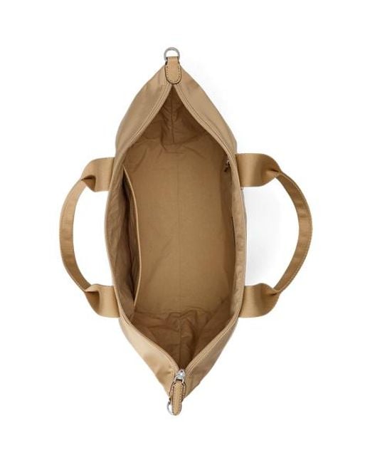 Ralph Lauren Stevie Extra Grote Nylon Tas Met Rits in het Natural