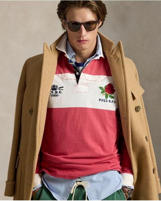 Polo Ralph Lauren Classic-Fit Rugbyhemd Mit Stickerei in Red für Herren