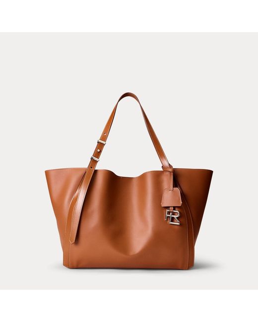 Ralph Lauren Brown Rl 888 Calfskin Tote