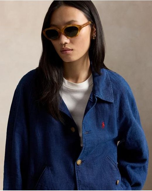 Polo Ralph Lauren Blue Délavé Linen Jacket