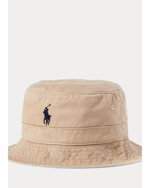 Polo Ralph Lauren – Hellbrauner Anglerhut mit Polospieler-Logo in Natural für Herren