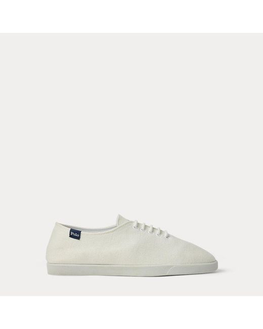 Sneaker in tela di cotone di Polo Ralph Lauren in White
