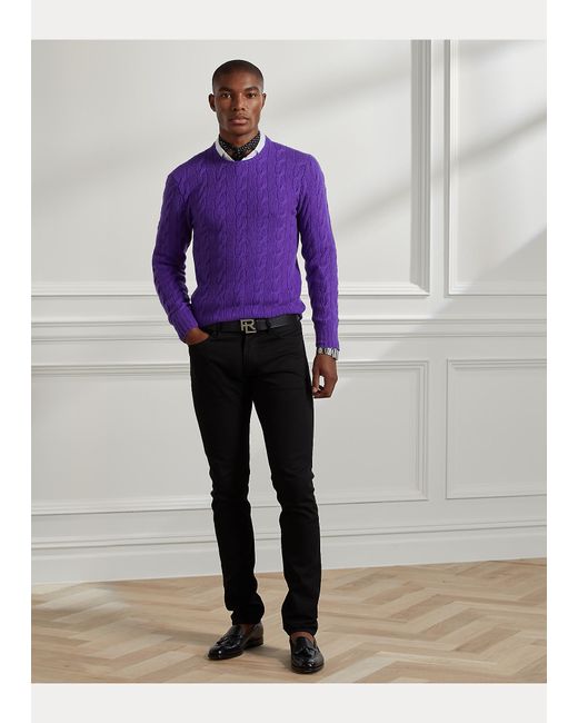 Pull en cachemire torsadé Ralph Lauren Purple Label pour homme en coloris  Violet | Lyst