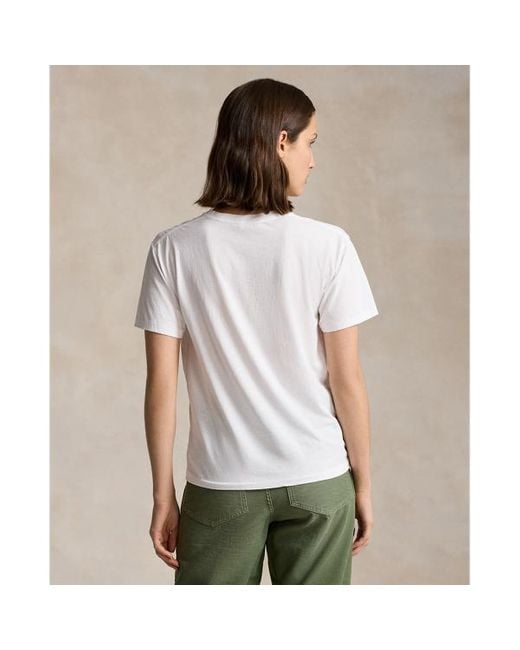 Polo Ralph Lauren White Polo Bear Cotton Jersey T-shirt