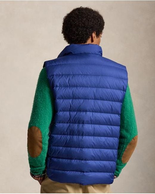 Polo Ralph Lauren Blue The Colden Packable Down Gilet for men