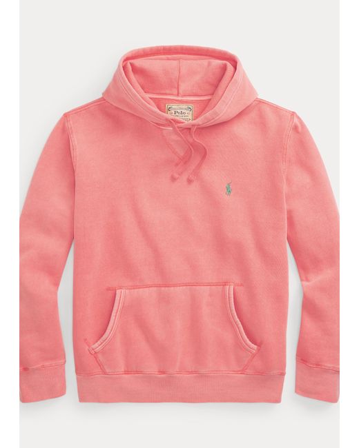 Felpa con cappuccio tinta in capoPolo Ralph Lauren in Pile da Uomo colore  Rosa | Lyst