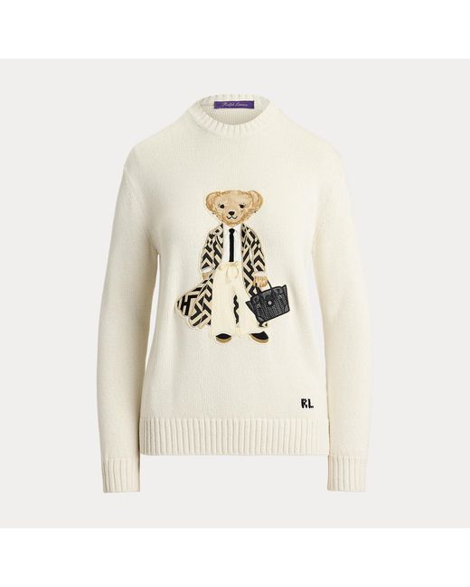 Ralph Lauren Gray Spring Polo Bear Silk Jumper