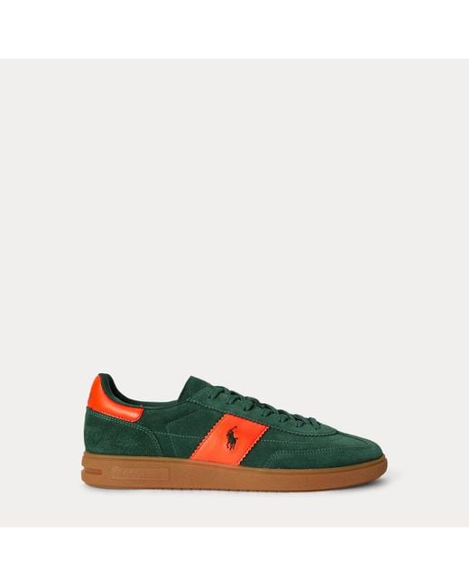 Polo Ralph Lauren Green Bedford Suede Trainer for men