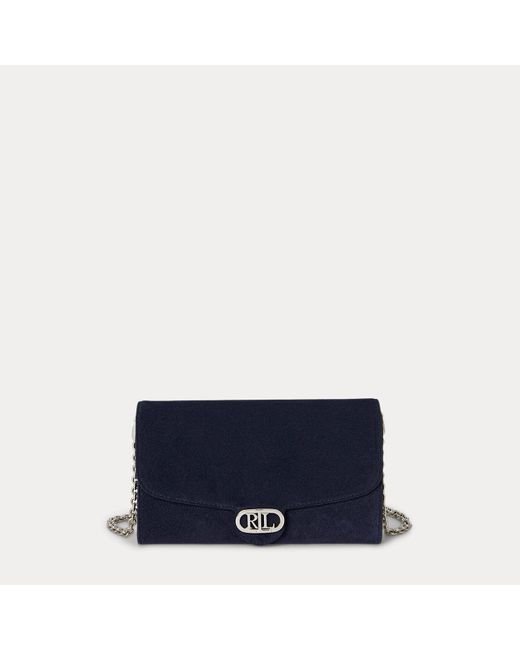 Bolso Cruzado Adair Mediano De Ante Ralph Lauren de color Blue