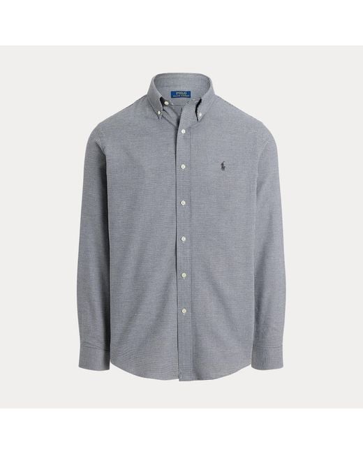 Polo Ralph Lauren Gray Custom Fit Performance Twill Shirt for men