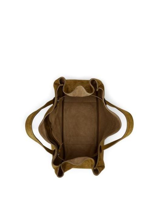 Polo Ralph Lauren Brown Polo Id Suede Large Tote