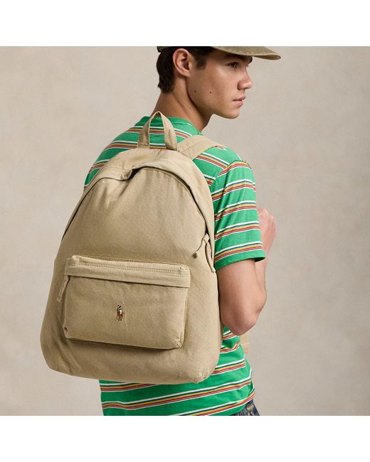 Polo Ralph Lauren Green Canvas Backpack for men