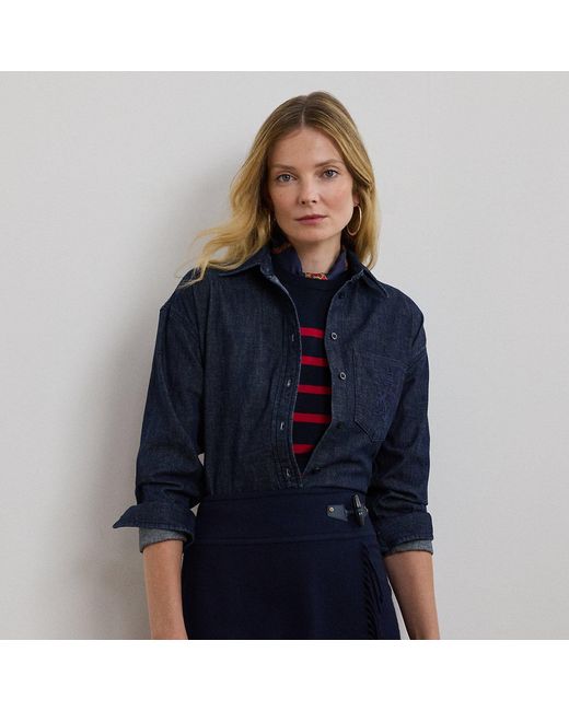 Camicia in denim Relaxed-Fit di Ralph Lauren in Blue