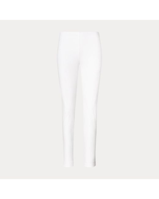 Ralph Lauren White Stretch Twill Skinny Trouser