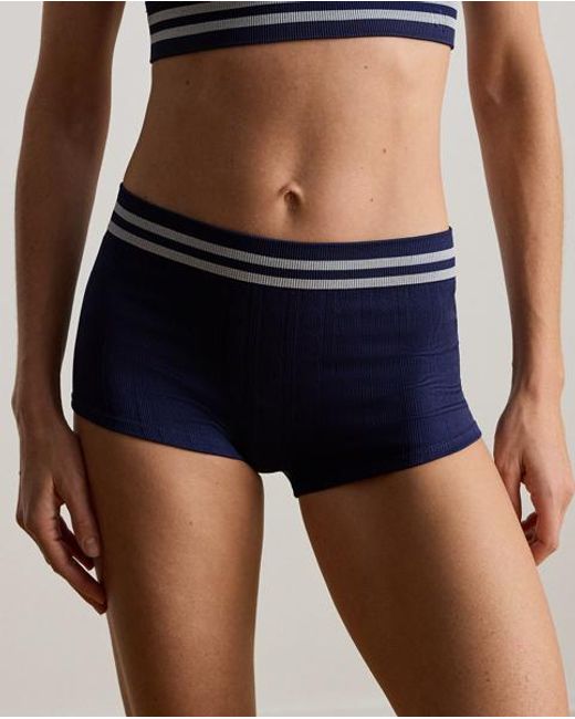 Ralph Lauren Blue Cricket Cable-Knit High-Rise Girl Short