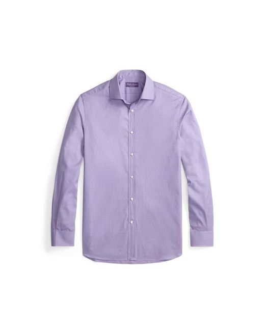 Camicia twill pied-de-poule micro di Ralph Lauren in Purple da Uomo