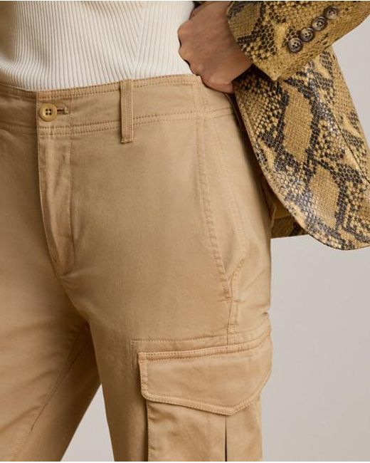 Ralph Lauren Natural Chino Cropped Cargo Pant