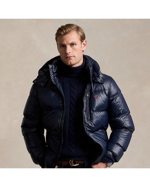 Polo Ralph Lauren The Gorham Glossed Down Jacket in Blue for Men Lyst UK