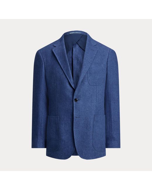 Polo Ralph Lauren Blue Polo Tailored Fit Summer Tweed Jacket for men