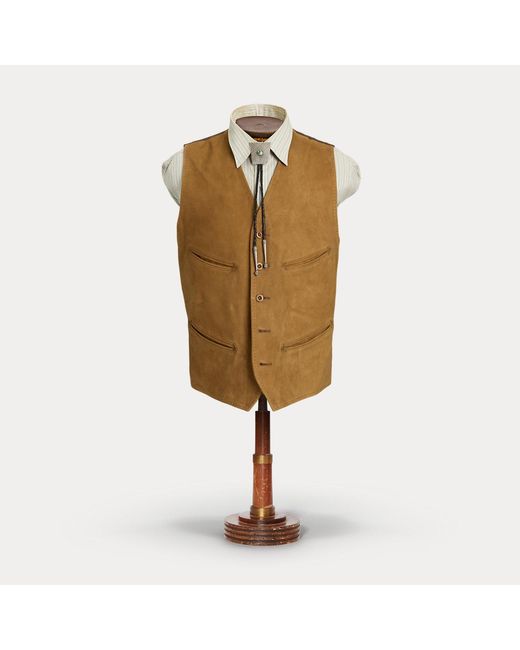 Chaleco Western De Ante RRL de hombre de color Gray