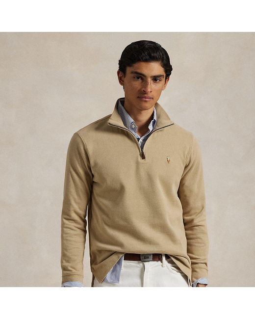 Polo Ralph Lauren Estate-Rib Trui Met Kwartrits in het Natural voor heren