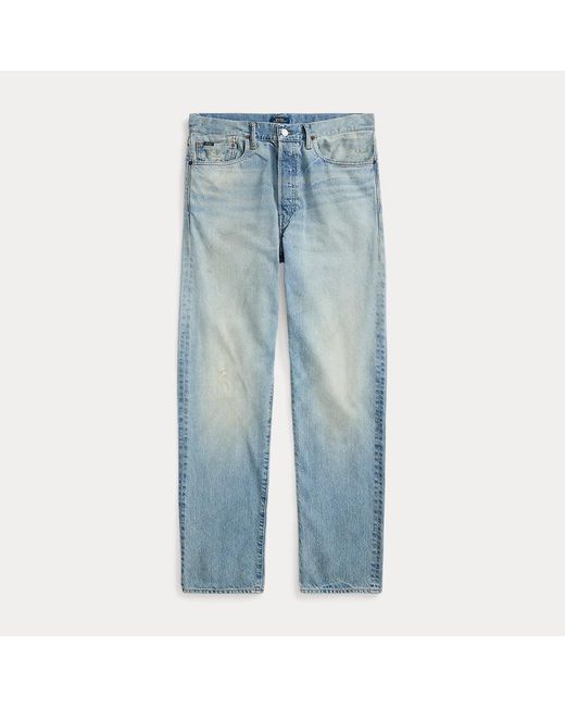 Polo Ralph Lauren Blue Heritage Straight Fit Distressed Jean for men