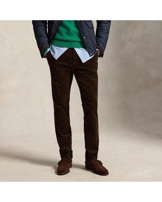 Polo Ralph Lauren Brown Andover Slim Fit Stretch Trousers for men