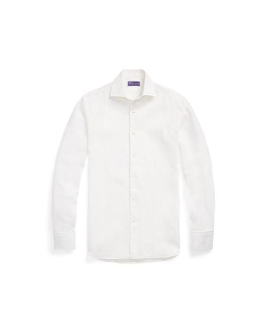 Ralph Lauren Purple Label Smokinghemd mit Umschlagmanschetten in White für Herren