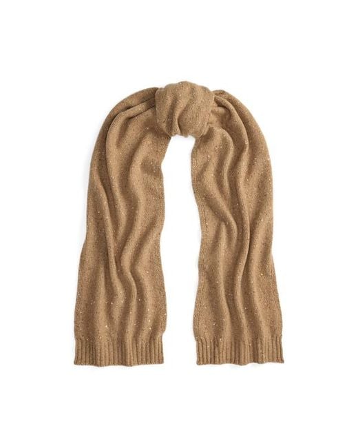 Ralph Lauren Natural Cashmere Donegal Scarf