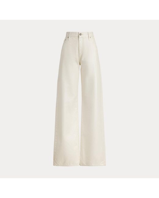 Ralph Lauren White Mercer Relaxed Wide-Leg Jean