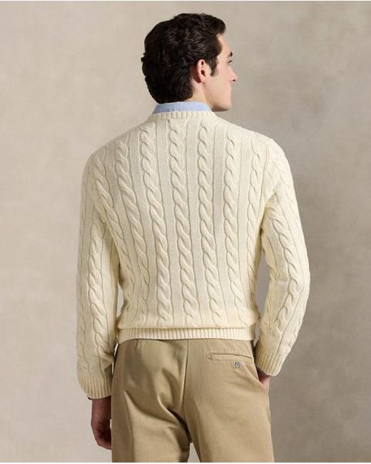 Polo Ralph Lauren Natural Cable-Knit Cotton Jumper for men
