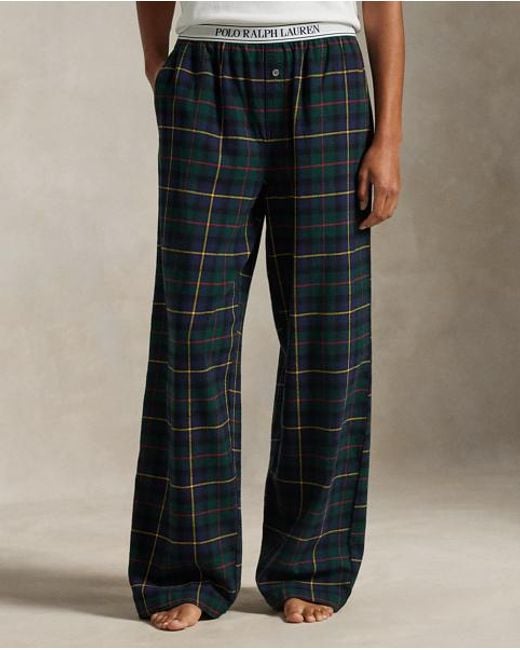 Polo Ralph Lauren Green 2Er-Set Karierte Flanell-Pyjamahosen