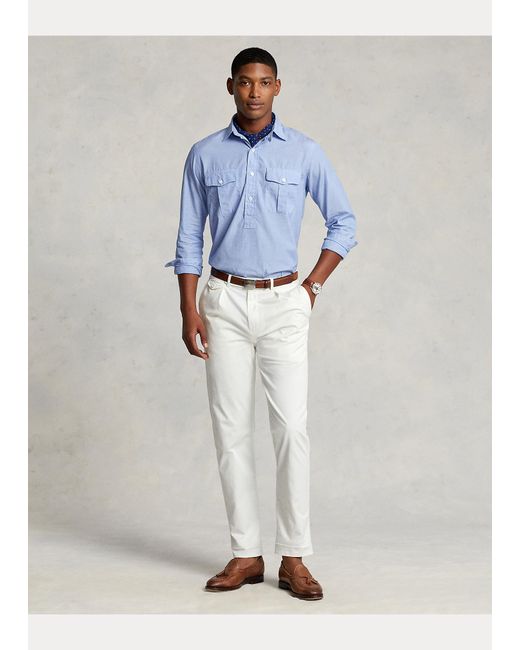 Camisa de trabajo fil-à-fil Classic Fit Polo Ralph Lauren de hombre de  color Azul | Lyst
