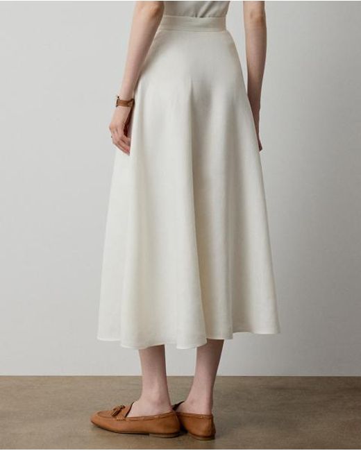 Ralph Lauren White Ralph Lauren Erica Linen Skirt