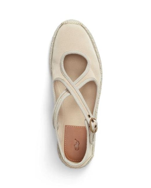 Polo Ralph Lauren Natural Grosgrain Mary Jane Espadrille
