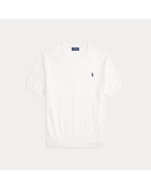 Polo Ralph Lauren White Cotton Crewneck Short-Sleeve Jumper for men