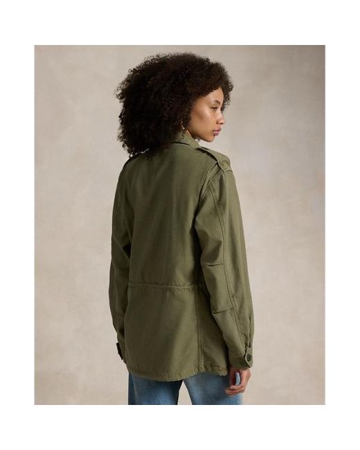 Ralph Lauren Green Cotton Twill Field Jacket