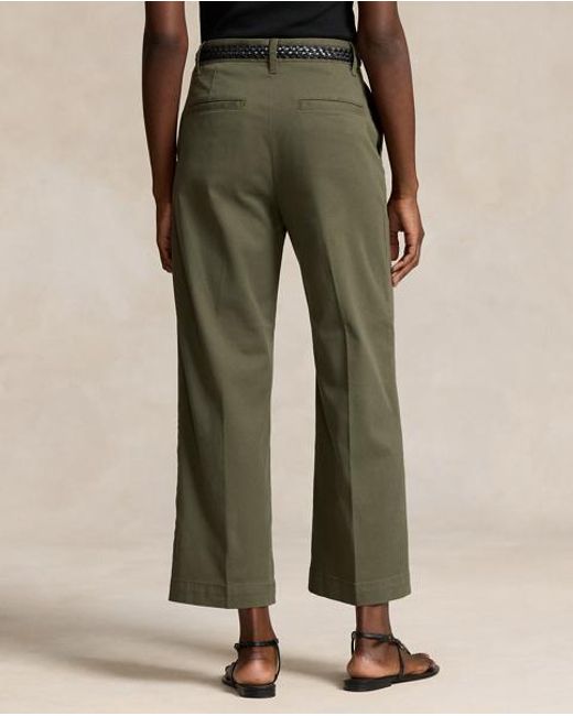 Polo Ralph Lauren Green Chino Wide-Leg Trouser