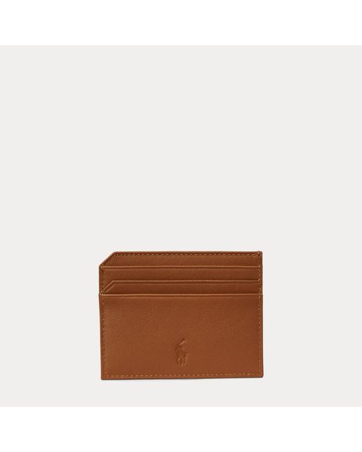 Polo Ralph Lauren Brown Smooth Leather Card Case for men