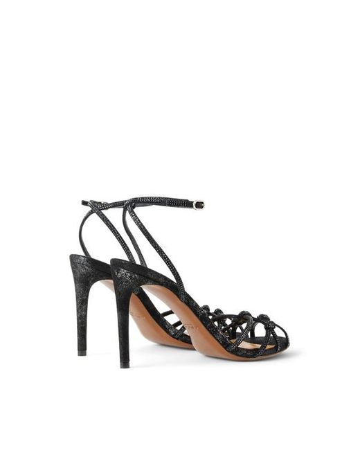 Sandali Kiera metallizzati decorati di Ralph Lauren in Black