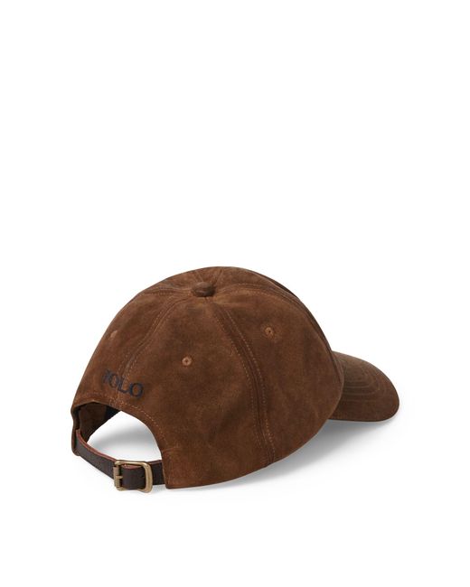 Polo Ralph Lauren Suede Baseball Cap in 