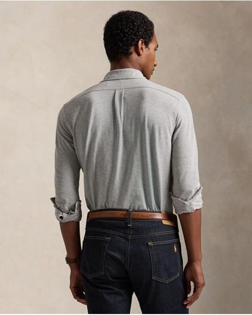 Polo Ralph Lauren Gray Featherweight Mesh Shirt for men