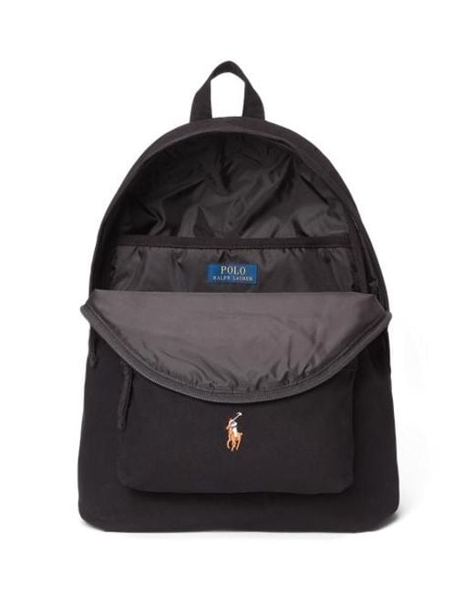 Polo Ralph Lauren Black Canvas Backpack for men